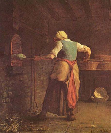 jean-francois millet Woman Baking Bread